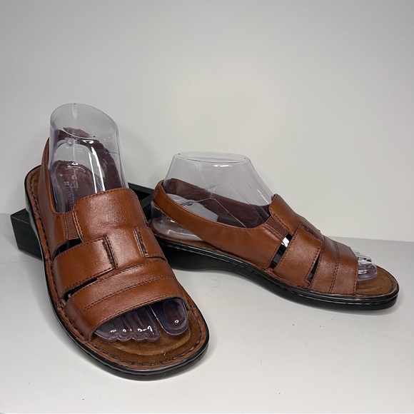 Naturalizer Shoes - Naturalizer Casa Leather Sling Back Strappy Sandal in Brown Women’s Size 6.5M